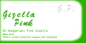 gizella pink business card